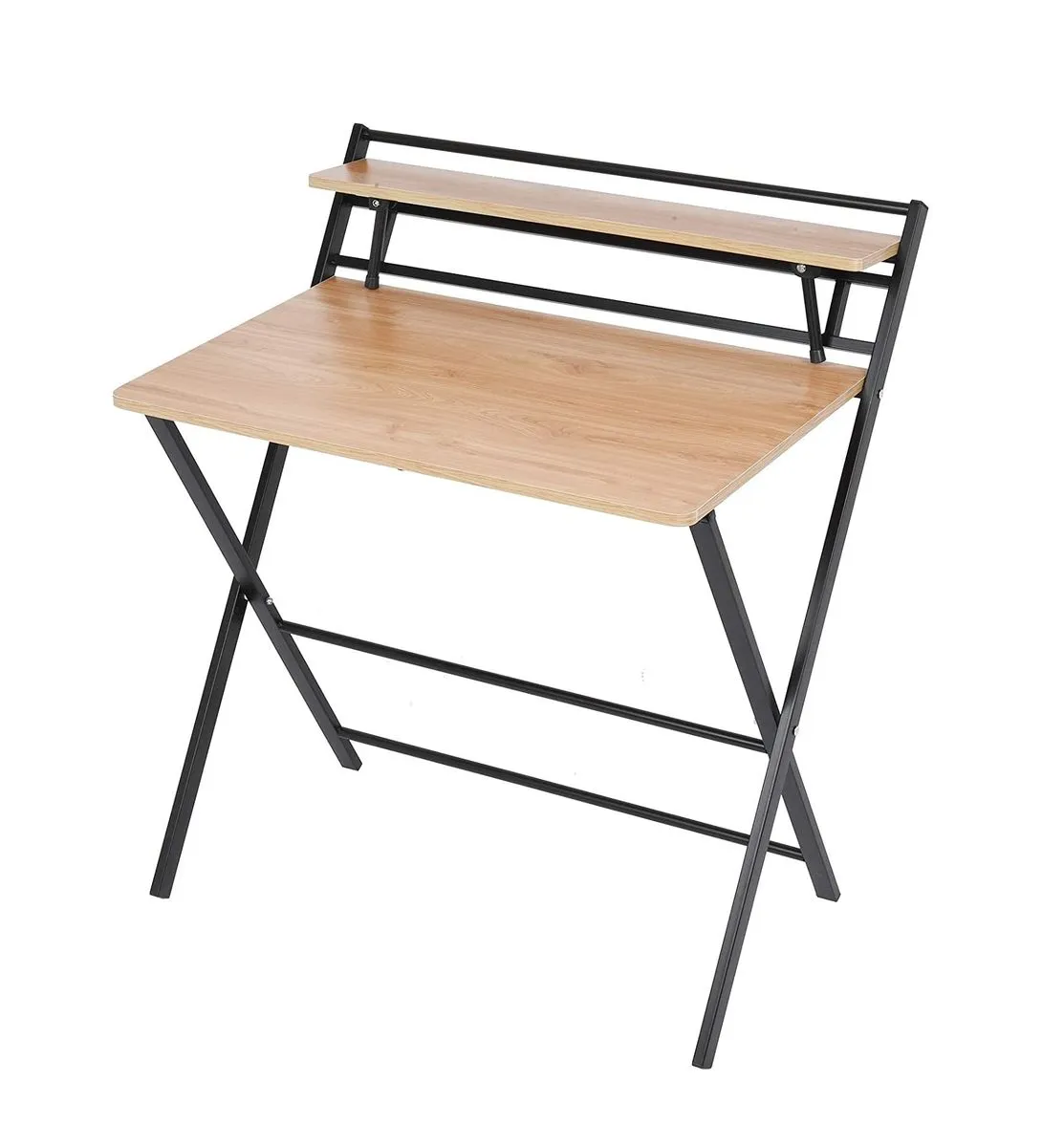 Nerdy Admin - 2 Tier Folding Study Desk Table & Gaming/Computer Workstation