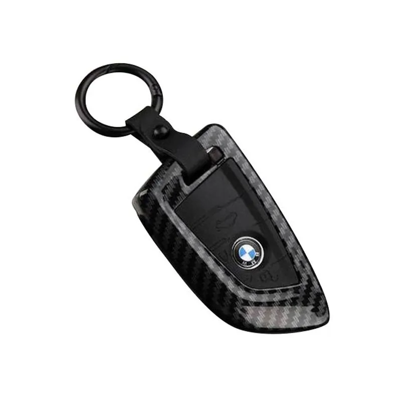 CKC-BMW-B-CF - BMW Type B Car Key Carbon Fibre Look Case & Holder - Black