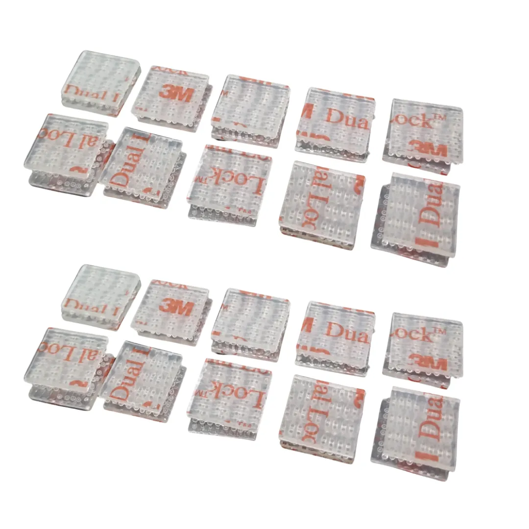 KR Dual Locks/ Stick On for Motorcycle Headlight Cover: 16x16mm (20-Piece)