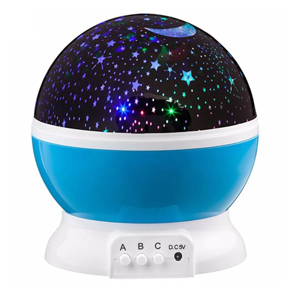 2-in-1 Galaxy Night Light & Projector with 360 Rotation & Multiple Colours - Blue