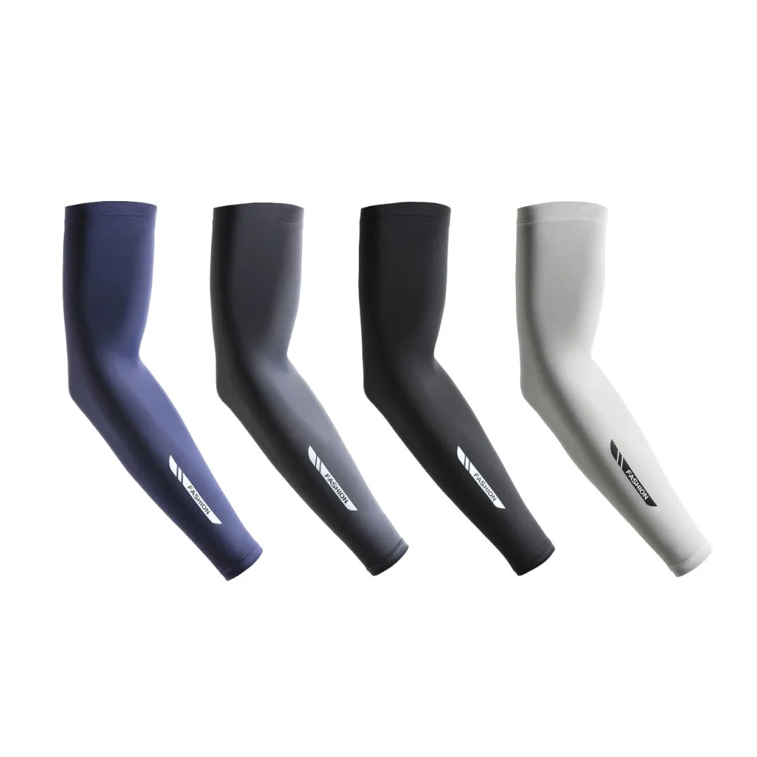 4 Pairs Arm Sleeves Cooling Ice Silk UV Protection for Men Outdoor Use