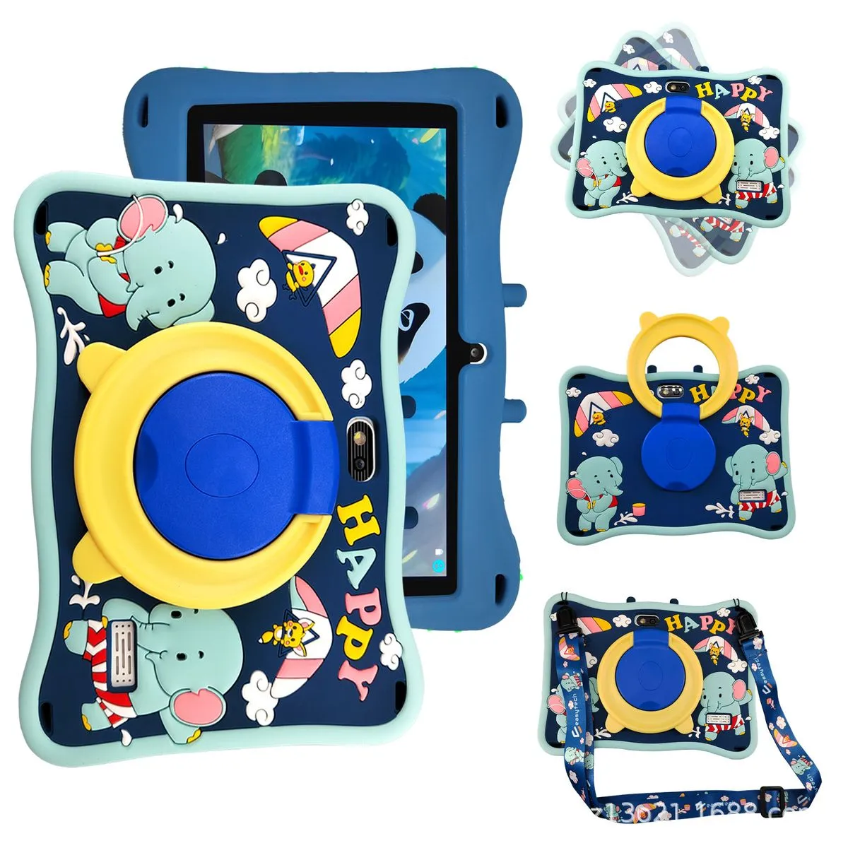 7-inch children's tablet compute + Android quad-core + WiFi + Full HD IPS - Blue
