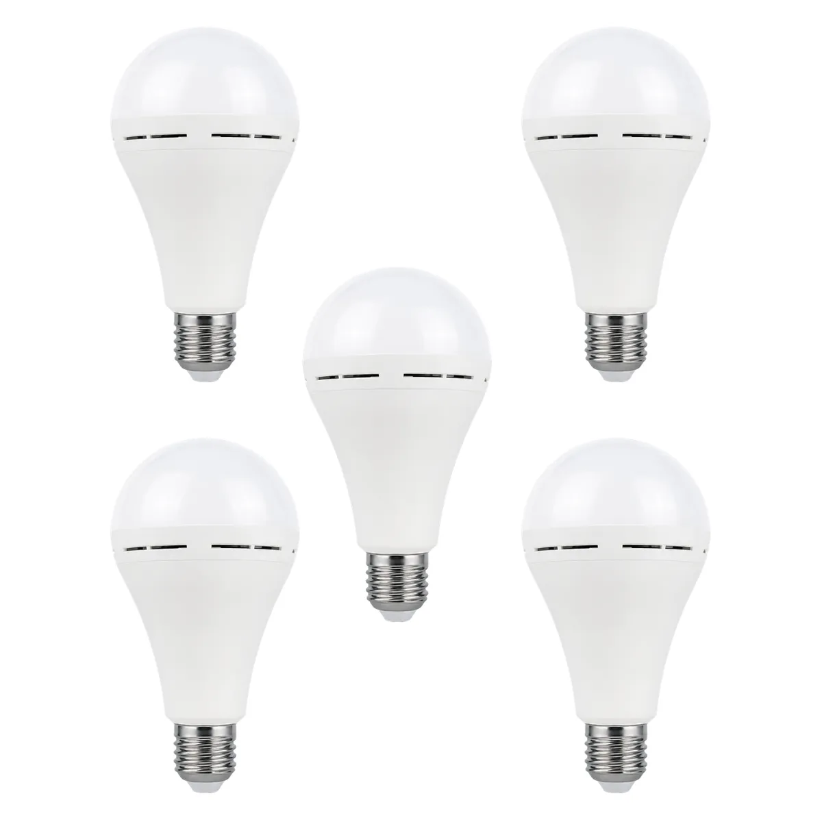 FineBlue 20W Rechargeable LED Emergency Bulb E27 Load Shedding Light 5 Pack