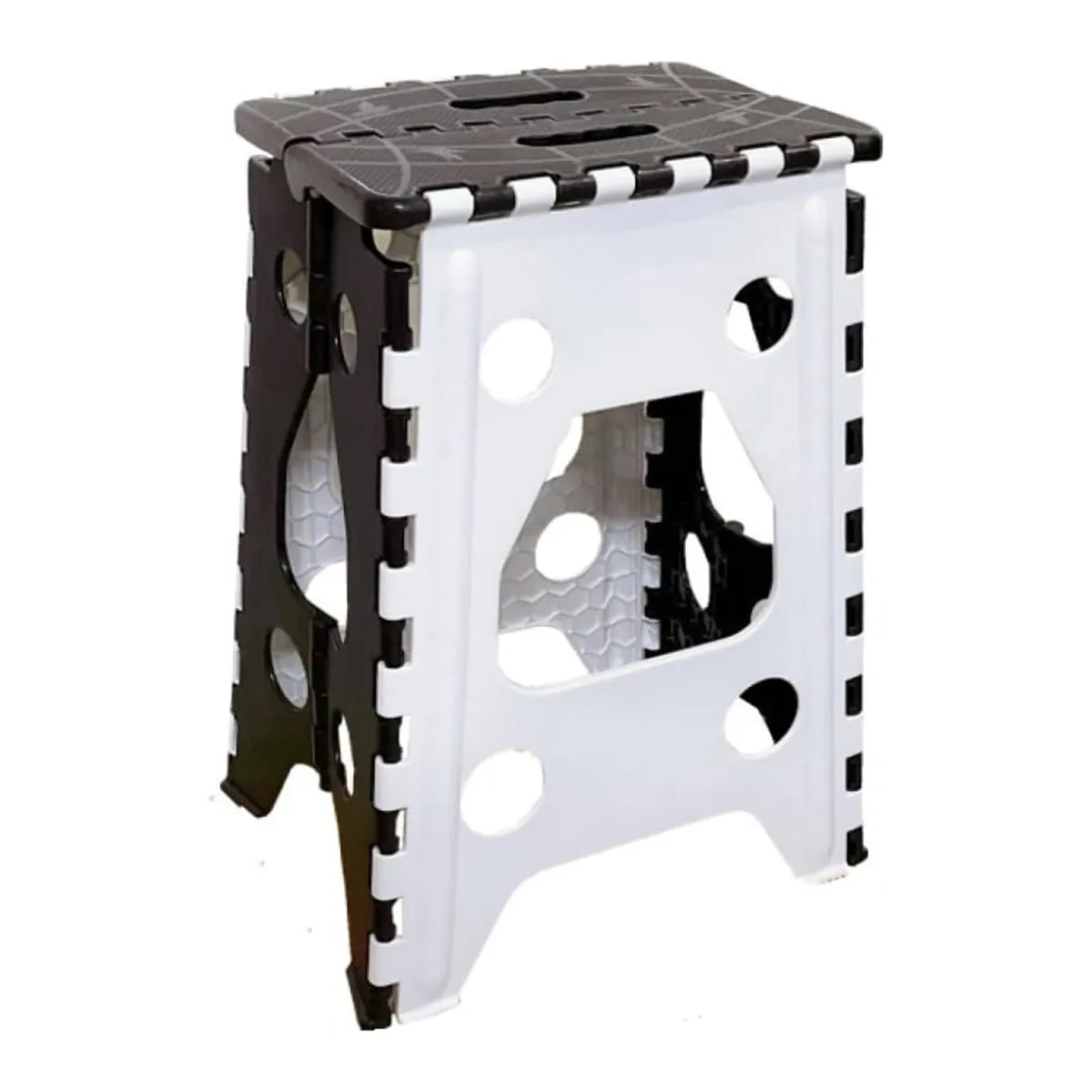 Folding Step Stool With Portable Handle Folding Scaffolding Portable Chair - Black