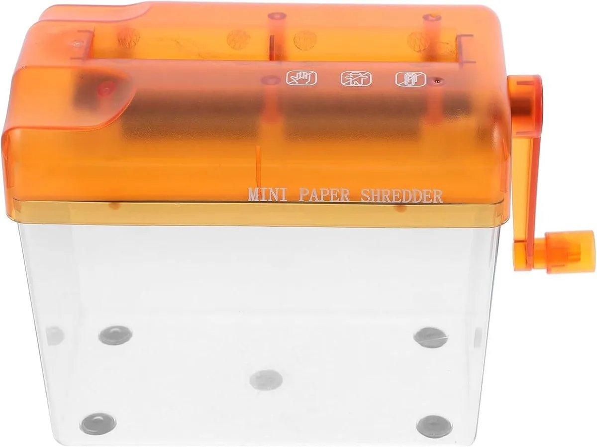 Mini Manual Paper Shredder for Home Office, Handheld Document Cutter