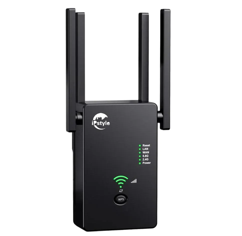 IPSTYLE WiFi Extender/Router/AP Dual Band Repeater Wi-Fi Access Point - Black
