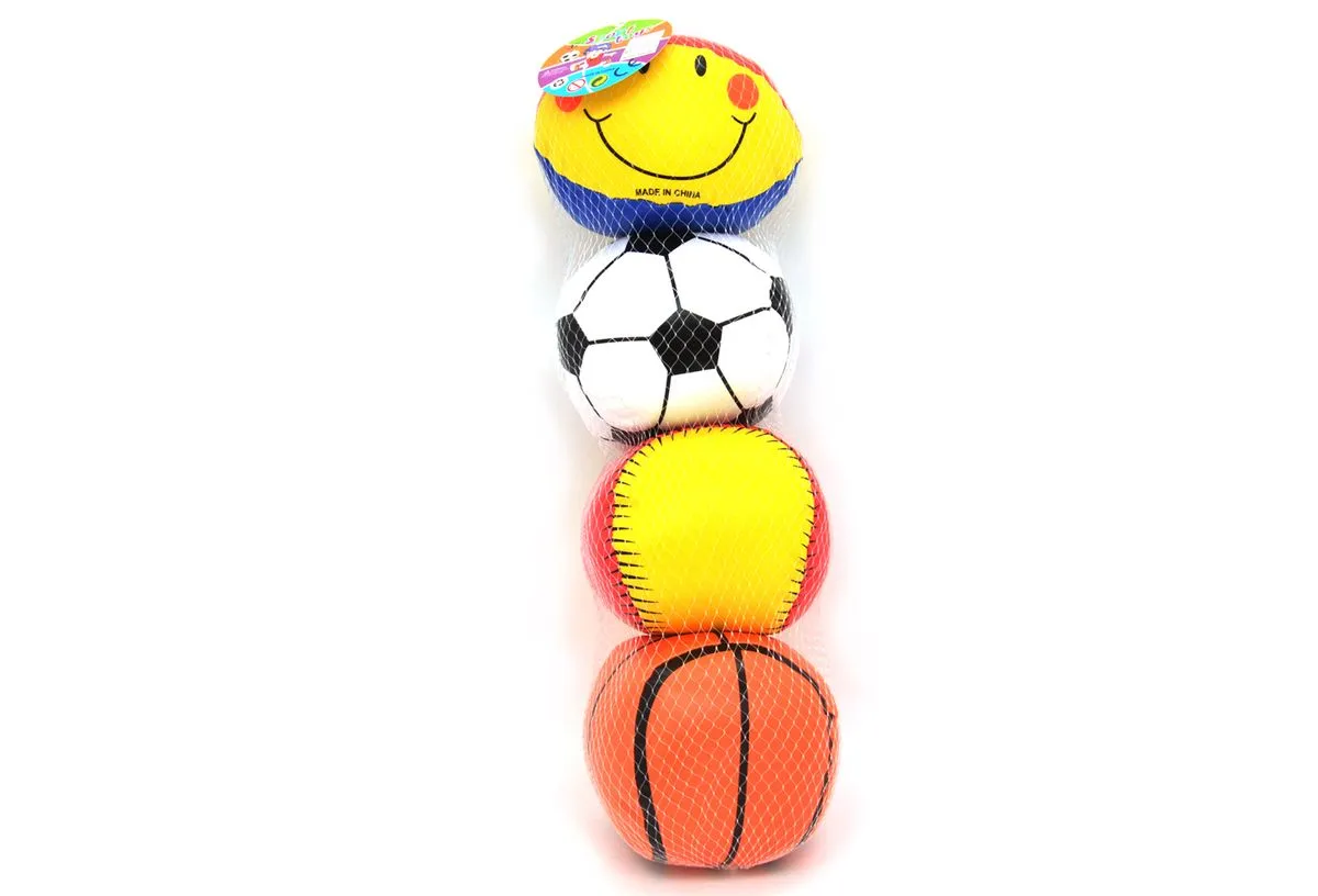 Soft Ball Sports Large In Net bag 4 Piece