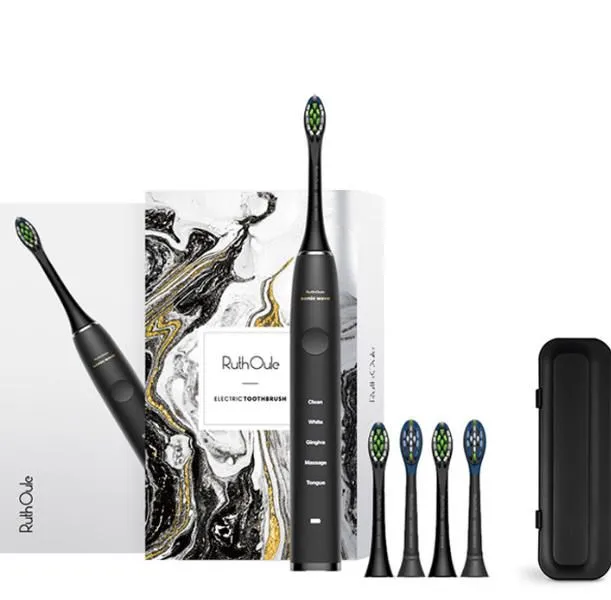 RuthOule Elegant Metallic Finish Sonic Electric Toothbrush
