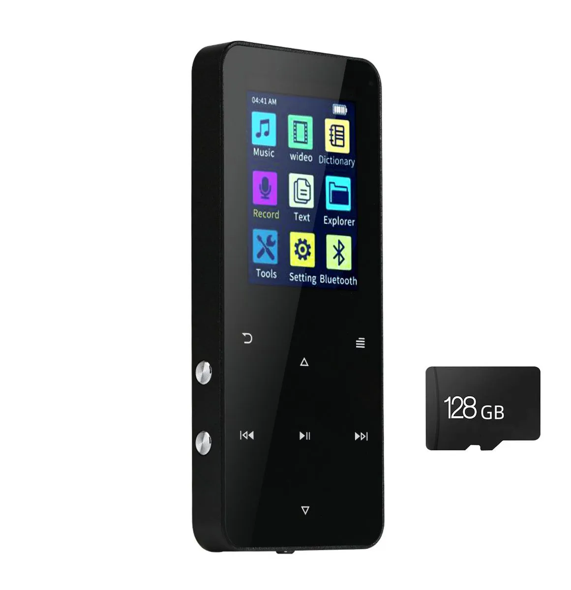 MP3 Player Bluetooth,Touch Control MP4,Lossless Music Player,16GB+128GB