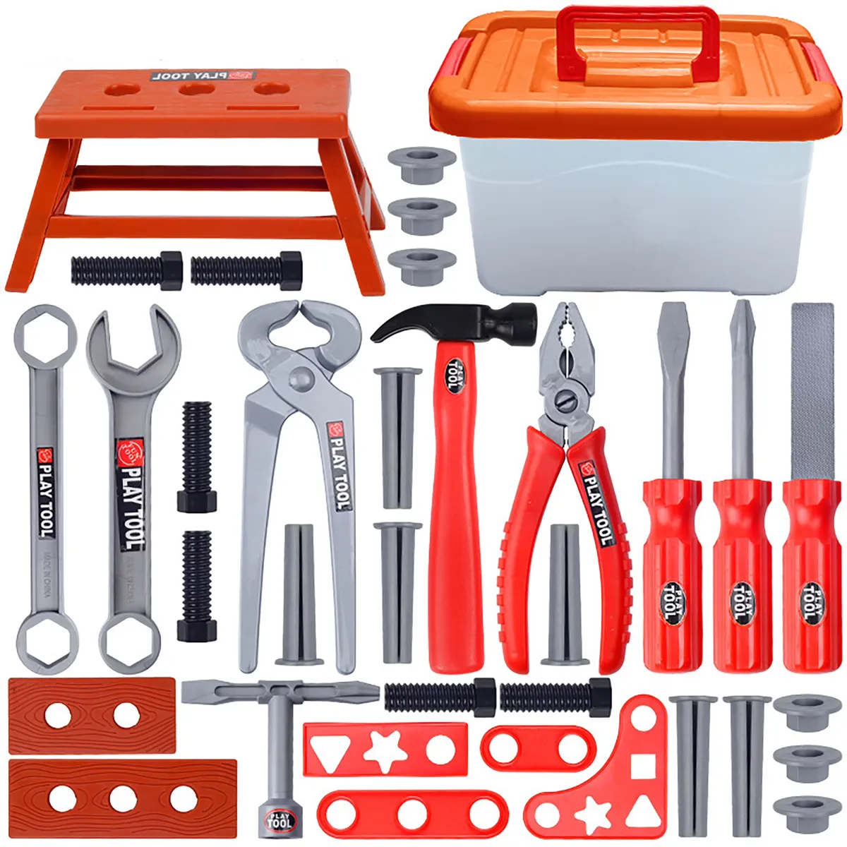 39-Piece Kids Tool Set with Tool Box
