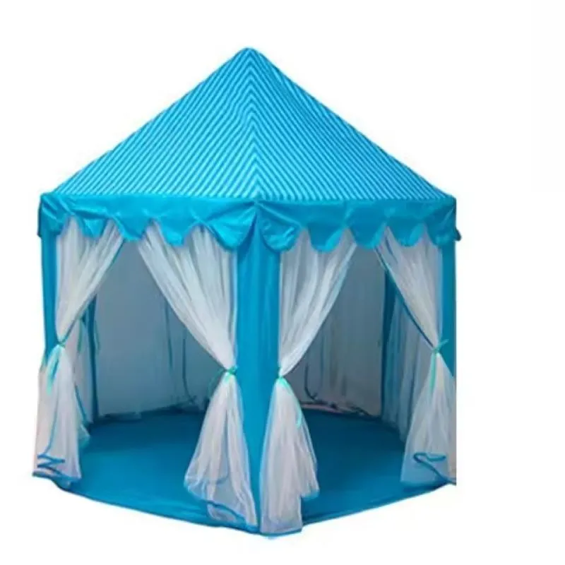 Castle Tents Portable Boys Girls Indoor Outdoor Garden Folding Play Tent - Blue
