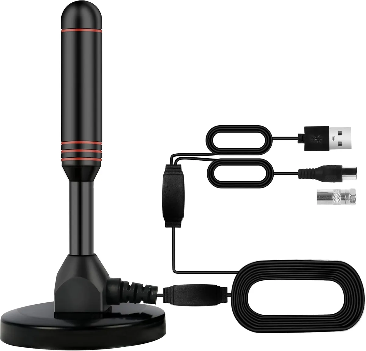 Portable HD TV Antennas - with 2 Amplifier Signal Booster, Support 4K