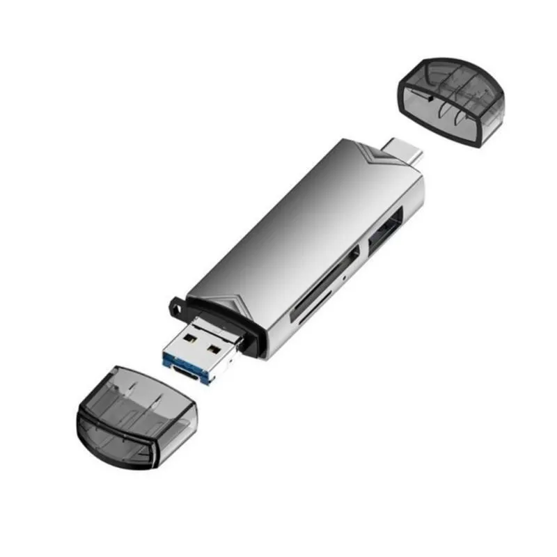 Multifunctional USB V8 & Type C Card Reader OTG