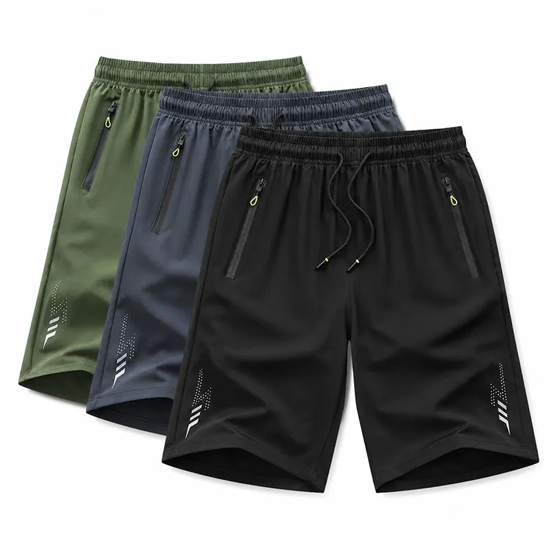 VSP Quick Dry Men's Athletic Gym Shorts with 2 Pockets Lightweight 3 Pcs - M