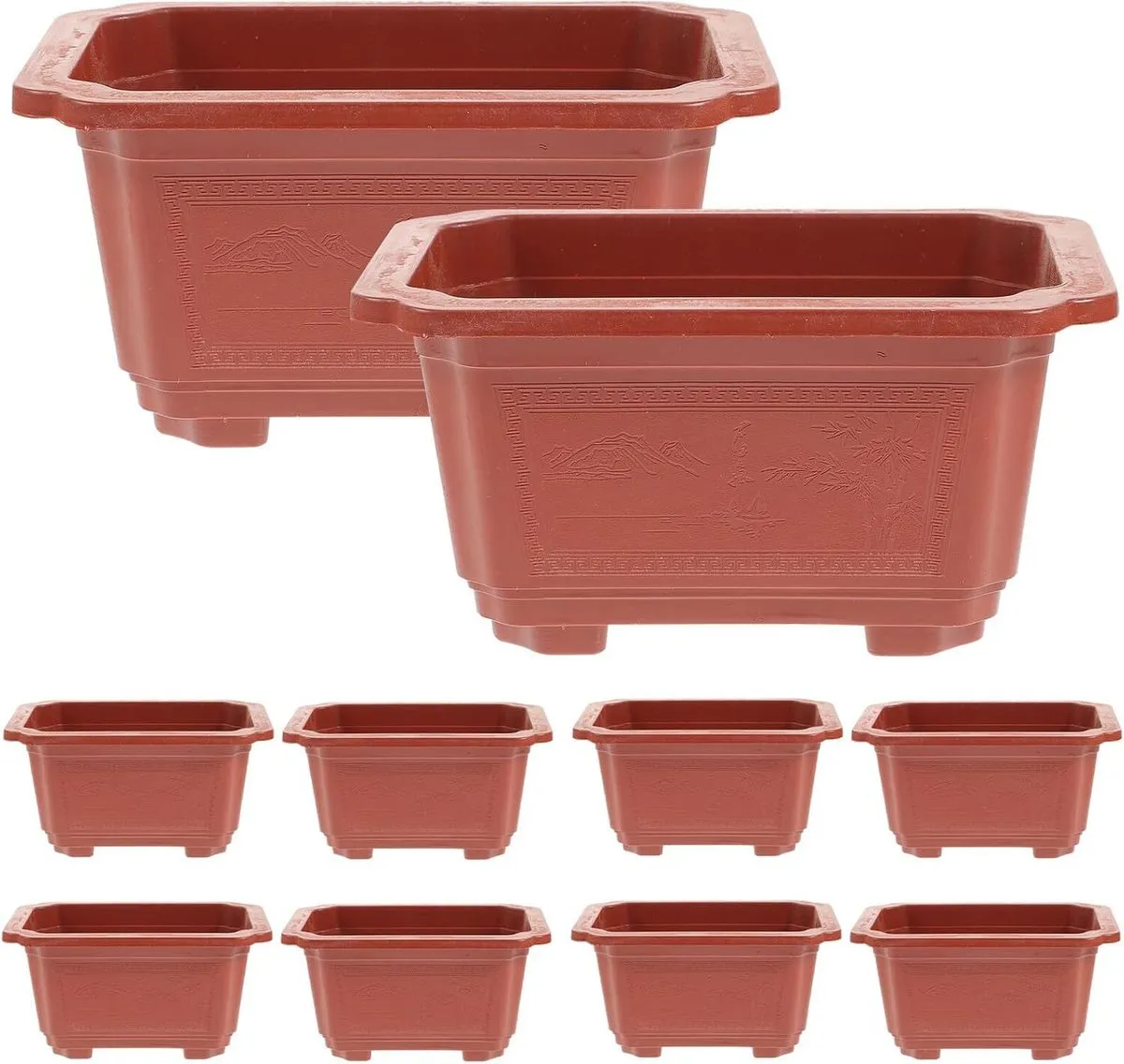 Thickened Plastic Flower Pots With Drainage For Indoor And Outdoor Gardeni