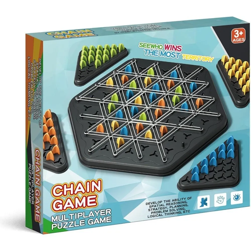 Chain Triangle Chess Game, Geometric Chess Game, Board Games Family Night
