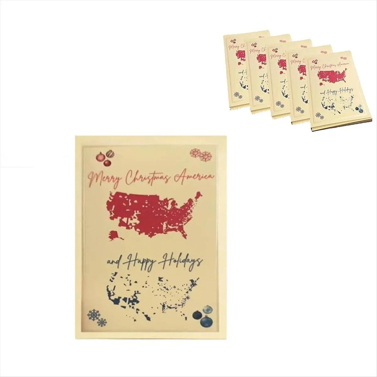 2024 Merry Christmas America Card, Presidential Election Map Cards, Merry C