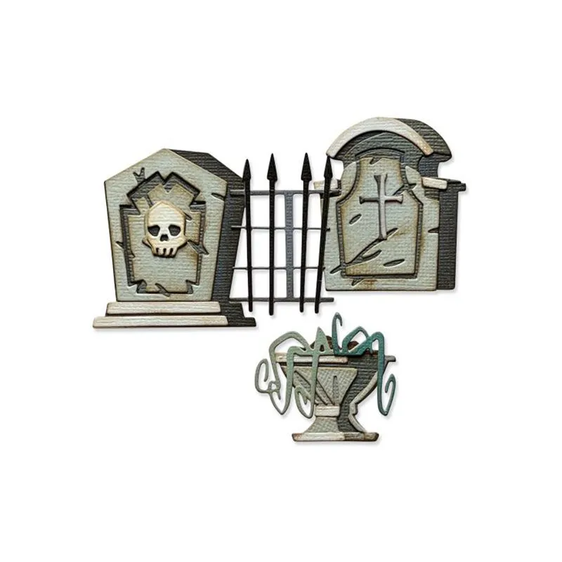 Sizzix Thinlits Die Set Graveyard Colorize by Tim Holtz