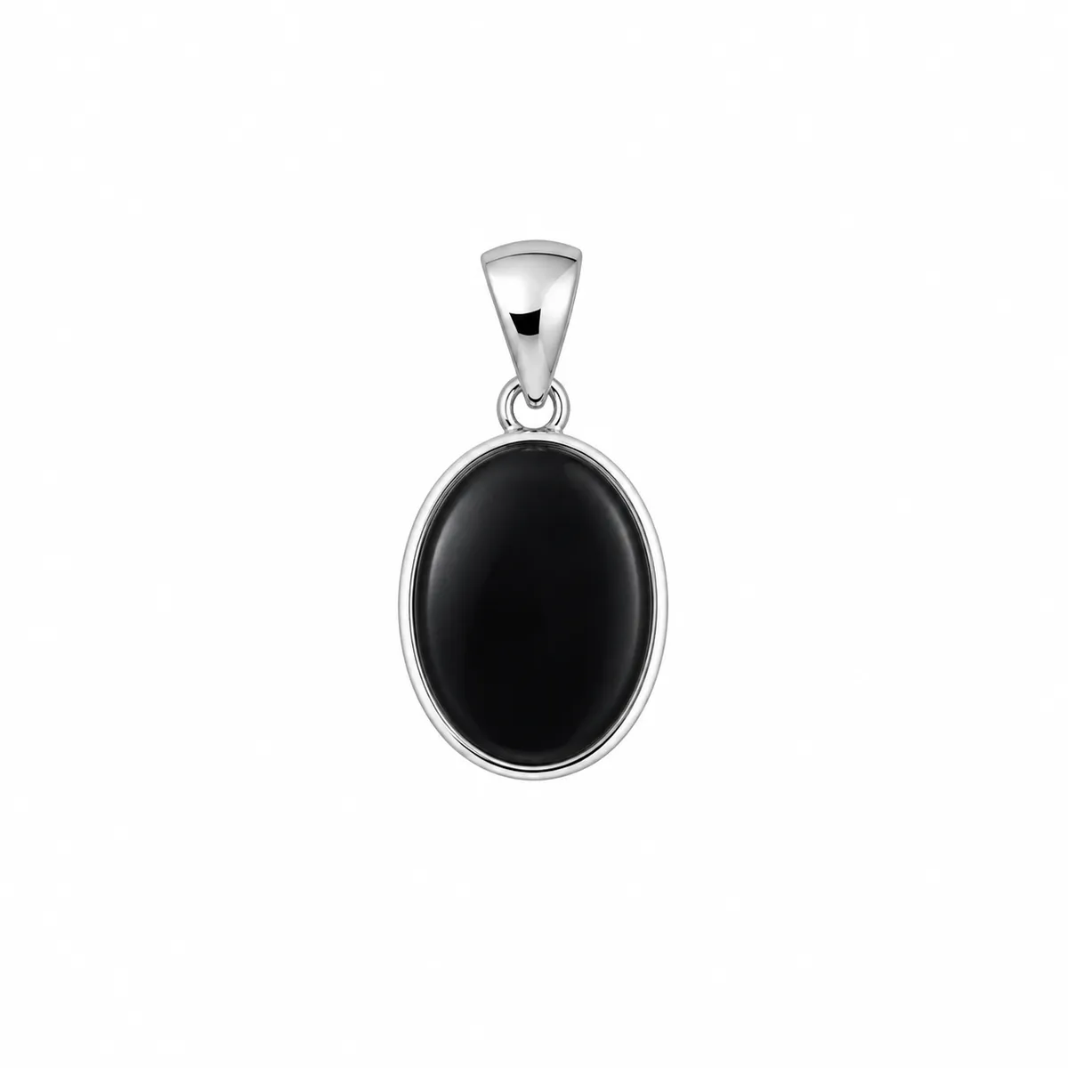 Sterling Silver Luna Veil Oval Pendant