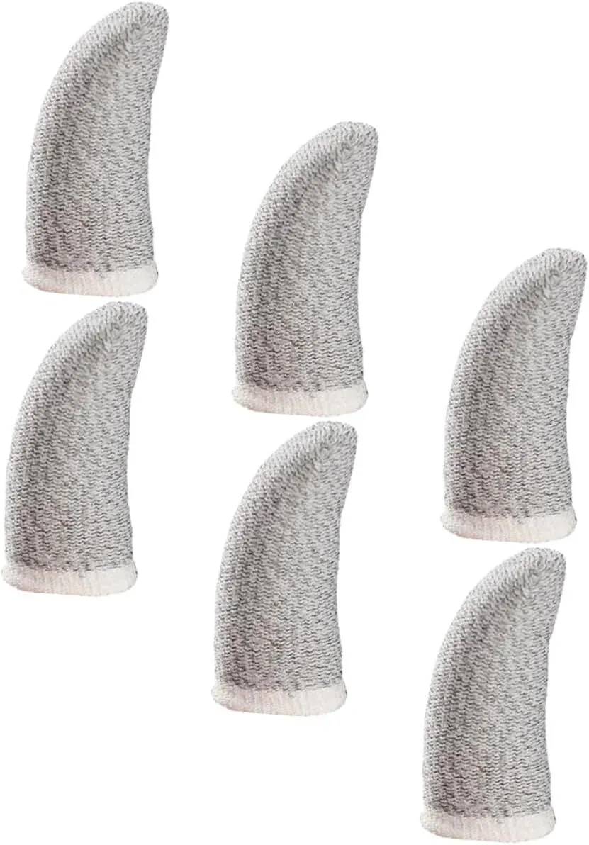 6 Breathable Anti-Sweat Finger Cots for Gaming Elastic Thumb Covers for