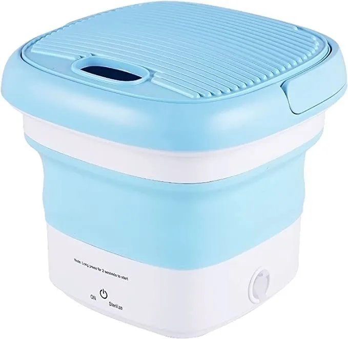 Portable Mini Folding Washing Machine - Pink - Blue