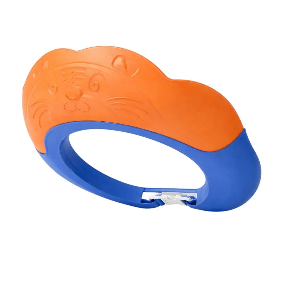 2 Pack - Baby Hair Wash Hat With Adjustable Shampoo Shield - Orange, Blue
