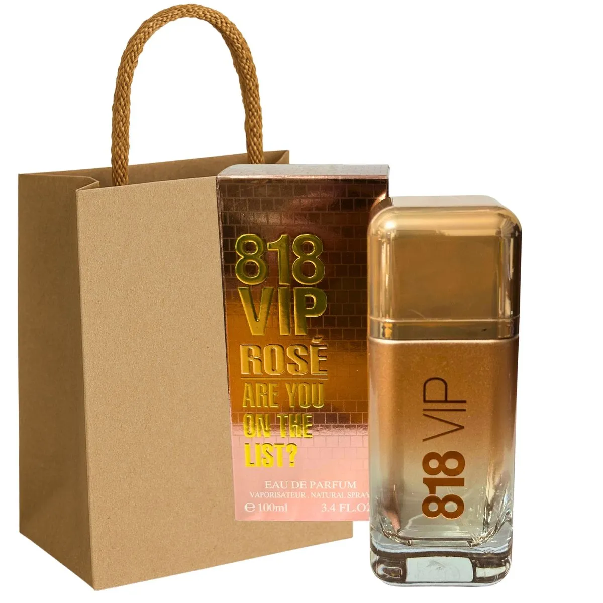 818 Rose |100ml Eau de Parfum for Women & Gift Bag COMBO