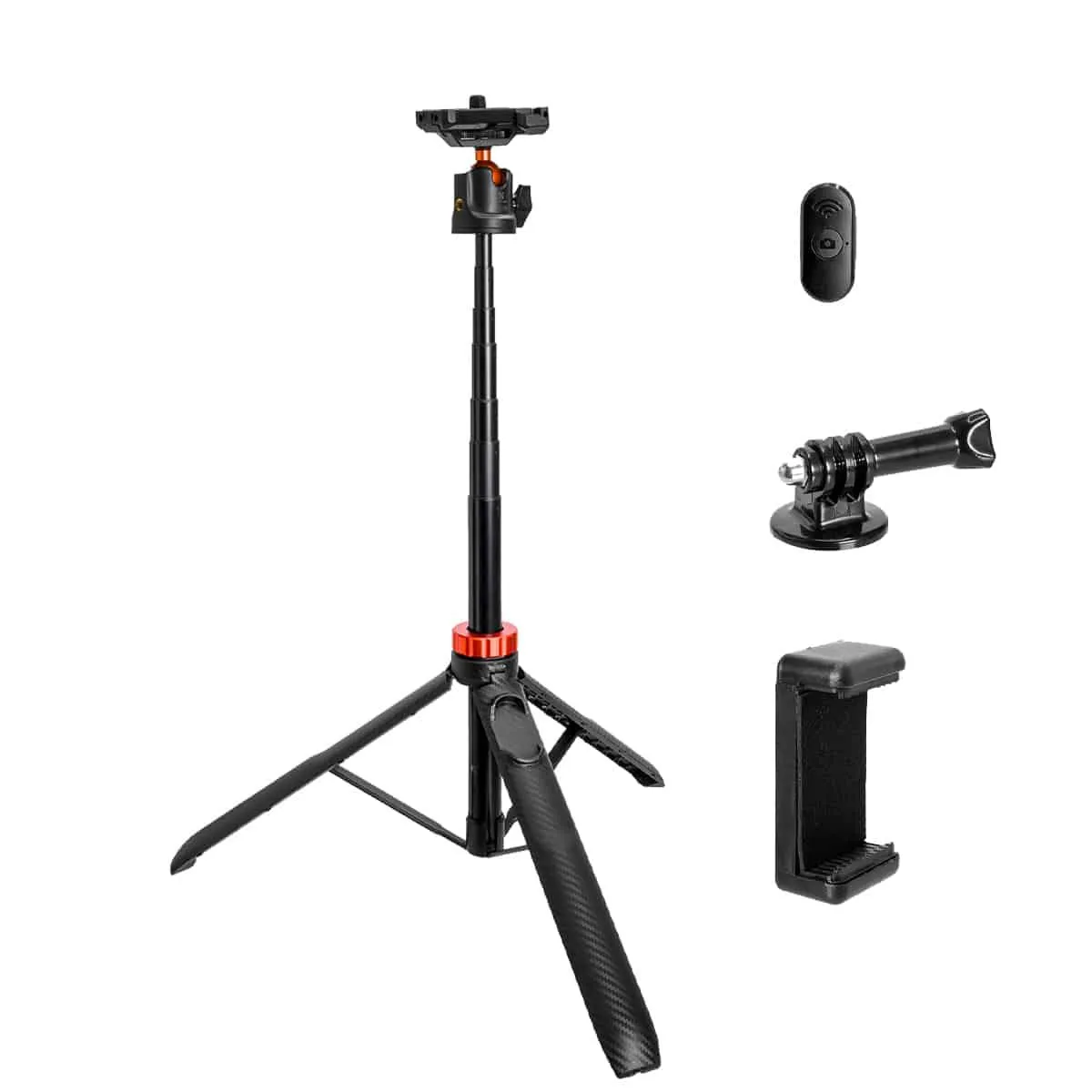 K&F 158cm Selfie Stick Tripod with Remote and Phone Mount | KF09.127V1