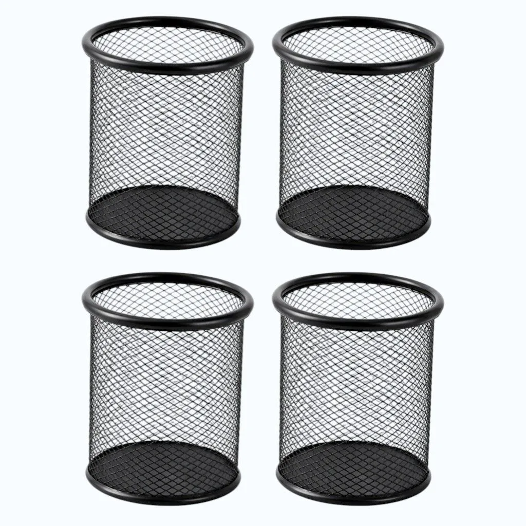 4 Pack - Stylish Storage For Pens, Tools & More - Black