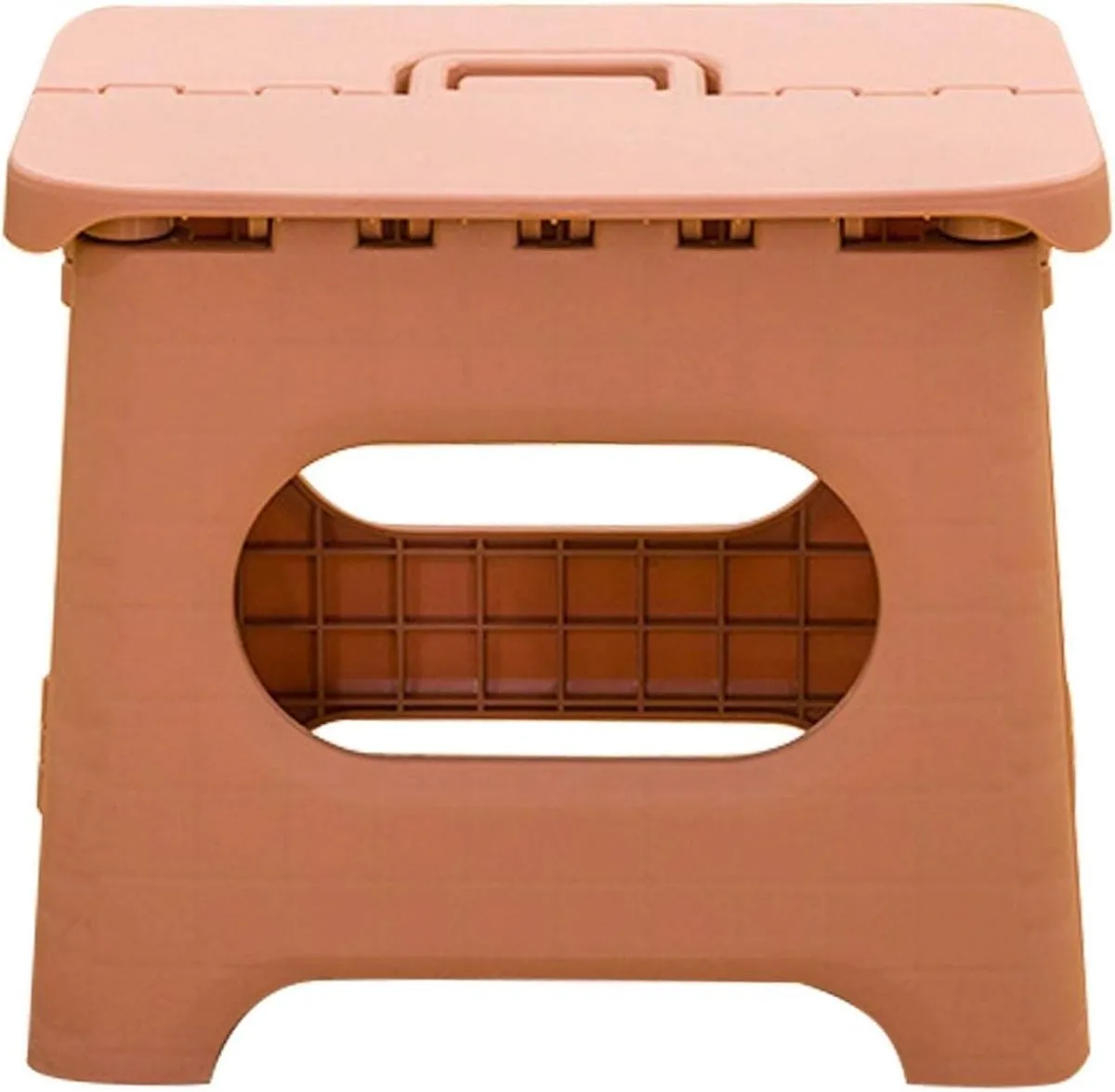 Folding Step Stool Lightweight and Sturdy Enough to Support Adults - Orange