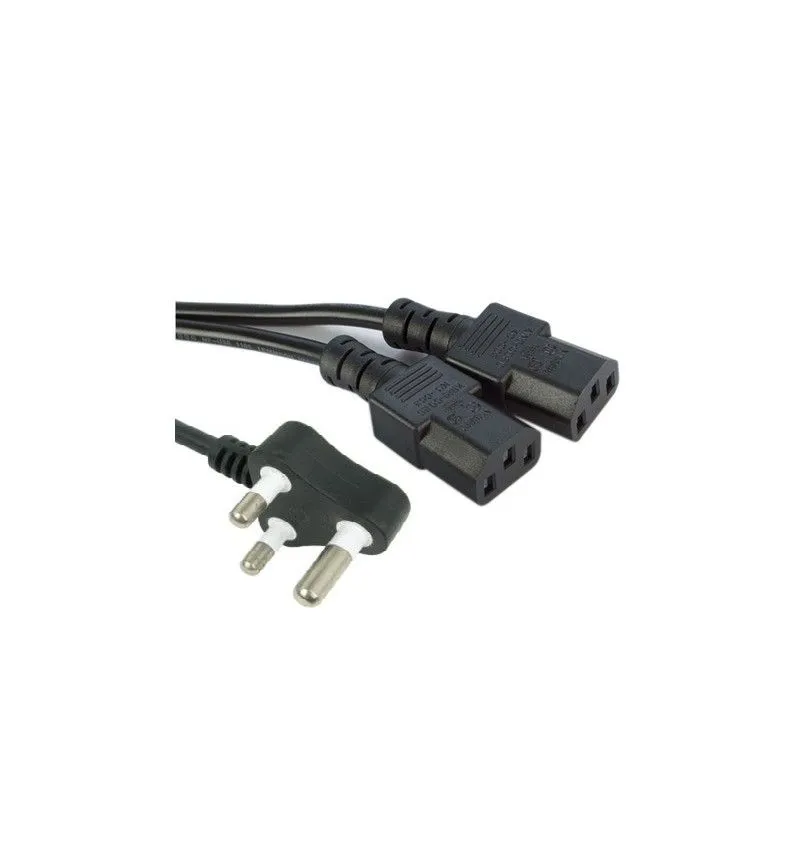 SlingTech 3-Pin South African Plug to Dual IEC C13 Kettle Cord - 1.7m