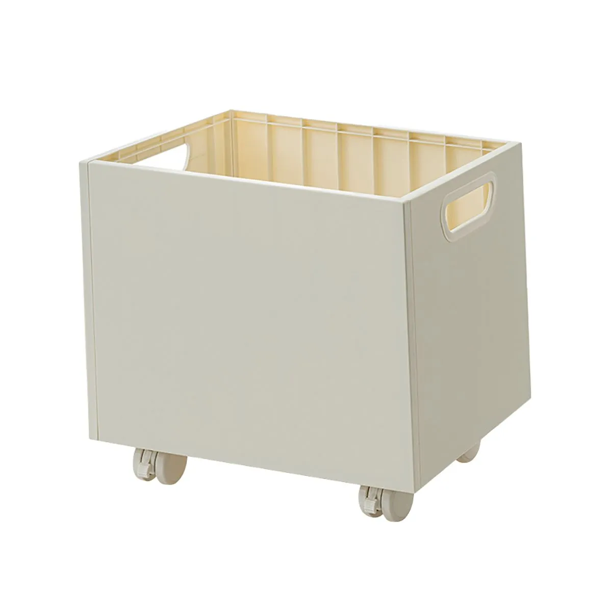 Mobile Bookshelf With Pulley Floor-Standing Bookshelf For Desks - White