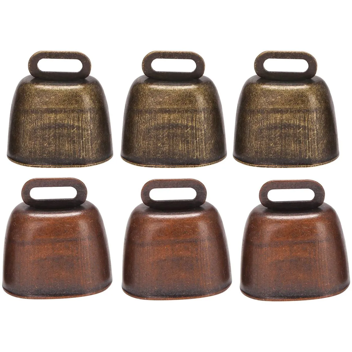 6 Pcs Cow Bell,for Horse Sheep Grazing Copper, Bells Noise Makers