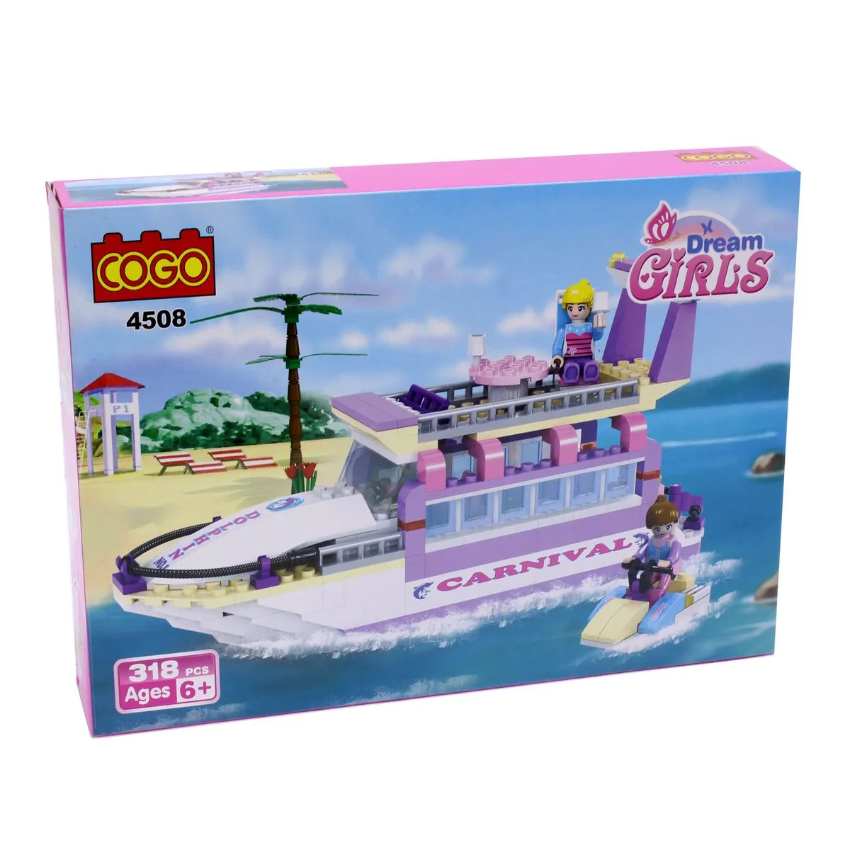 COGO Building Blocks - Dream Girls Boat - 318 Piece Set