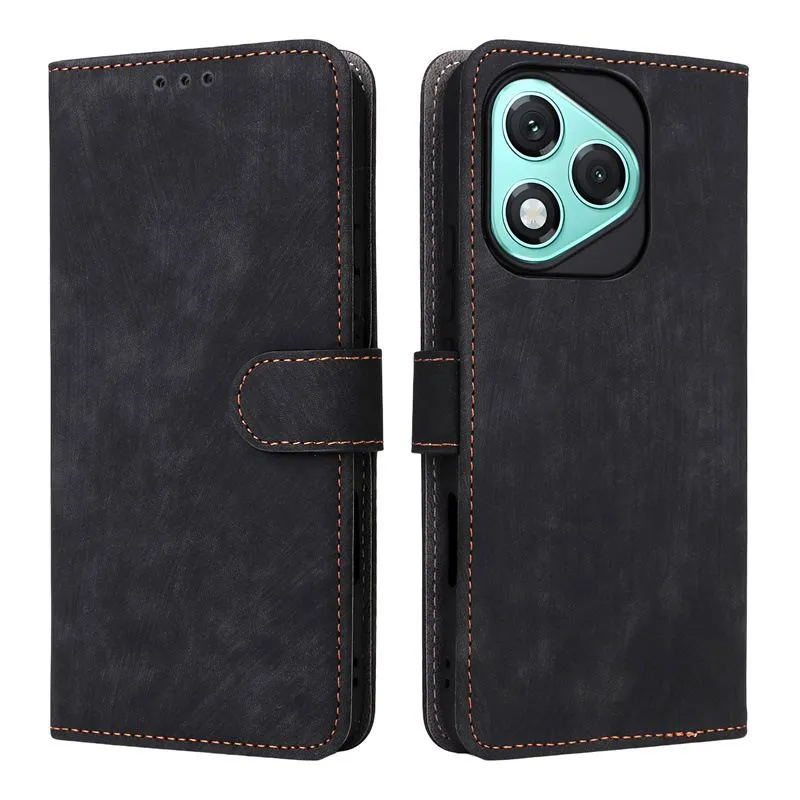 Flip Cases Compatible With Honor 400 Lite Shockproof Leather Cover - Black
