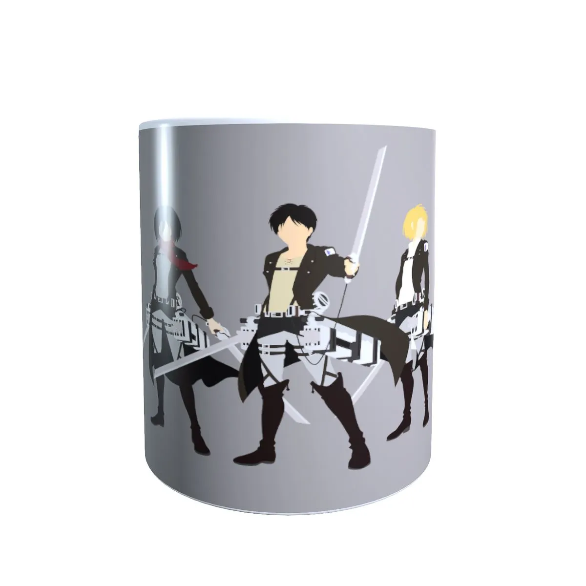 Eren, Levi and Mikasa Minimal - Attack on Titan Coffee Mug