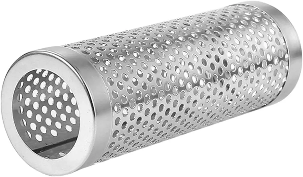 304 Stainless Steel Smoking Tube BBQ Grilling Tool, Reusable Circular
