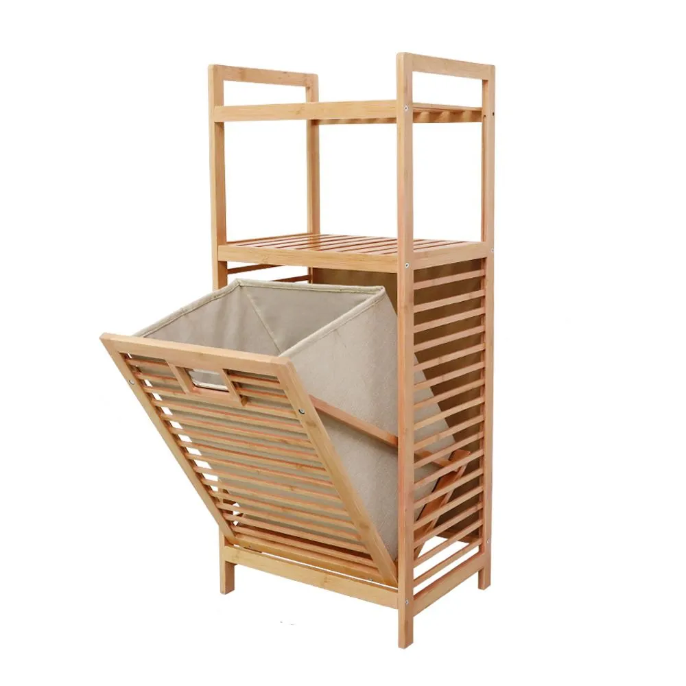 BSR-001-3, Bamboo Modern Bathroom Storage Rack