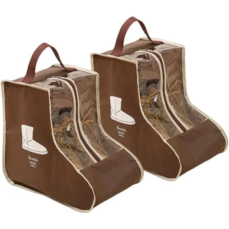 2-Pack Short Ankle Boot Storage Bags | Dust-Proof Shoe Organiser