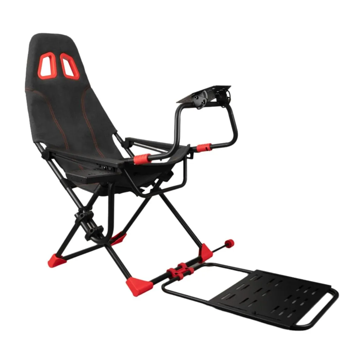 Racing Simulator Cockpit Foldable Racing Wheel Stand with Seat Racing Chair