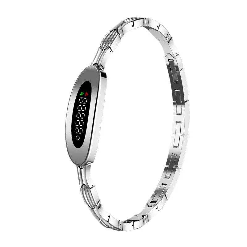 Silver S9 Smart Bracelet Heart Rate SpO2 Sleep IP68
