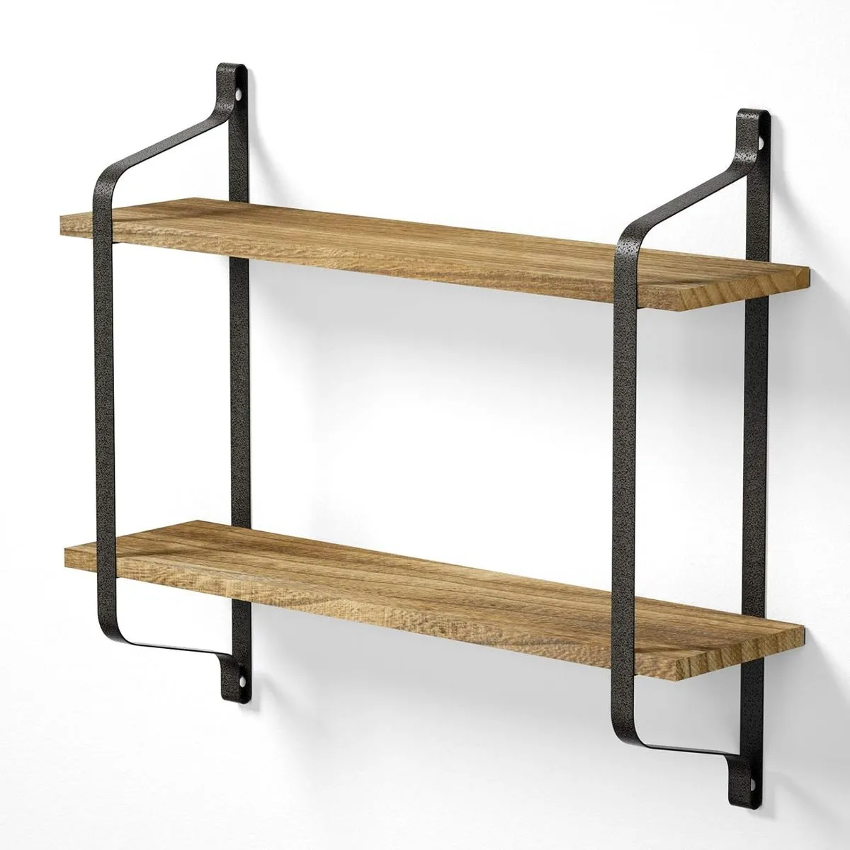 TALI- Rustic Wood Floating Shelves for wall set of 2 & Storage Shelves