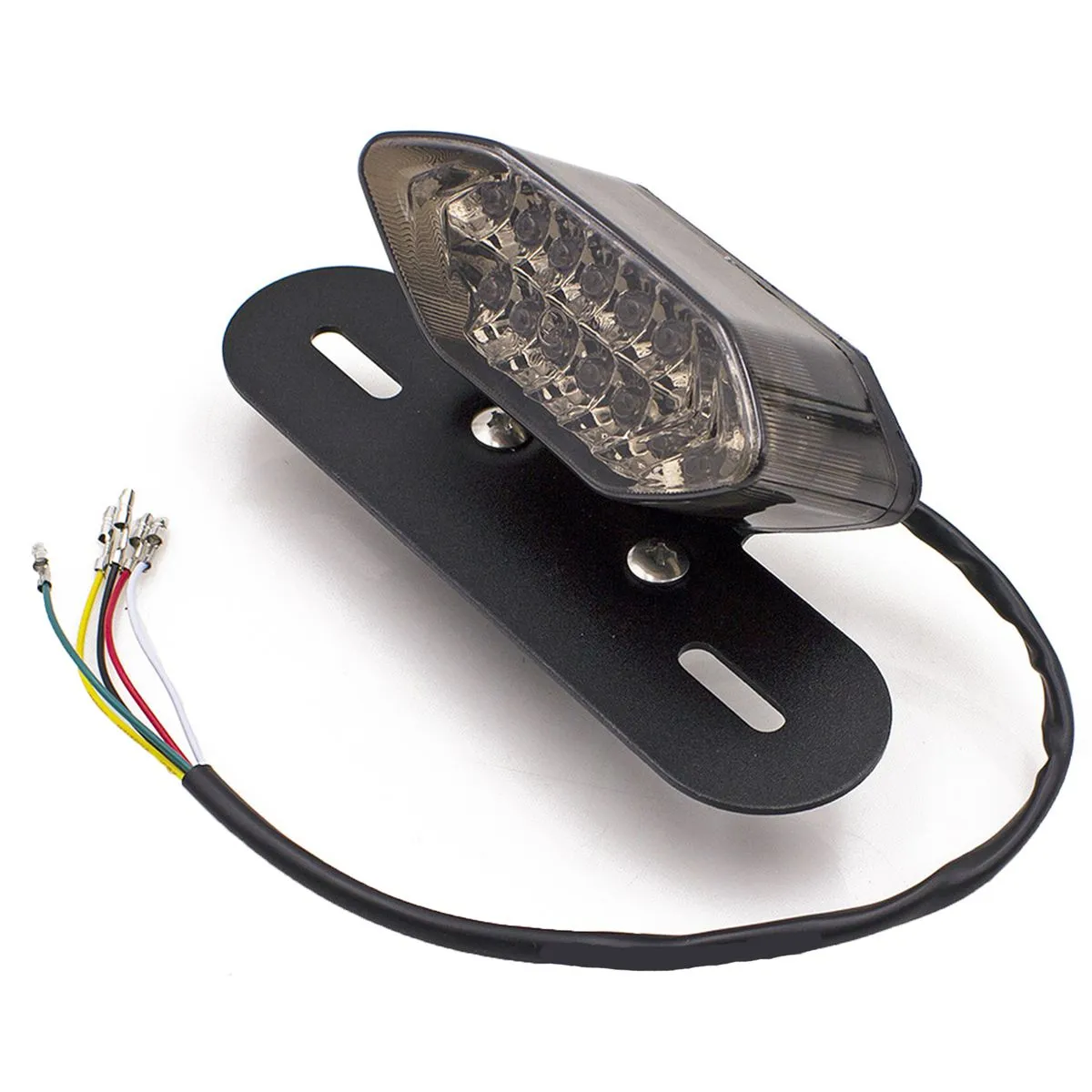 Universal Motorcycle Led Tail Light Motorbike License Plate Tail Lamp - Grey