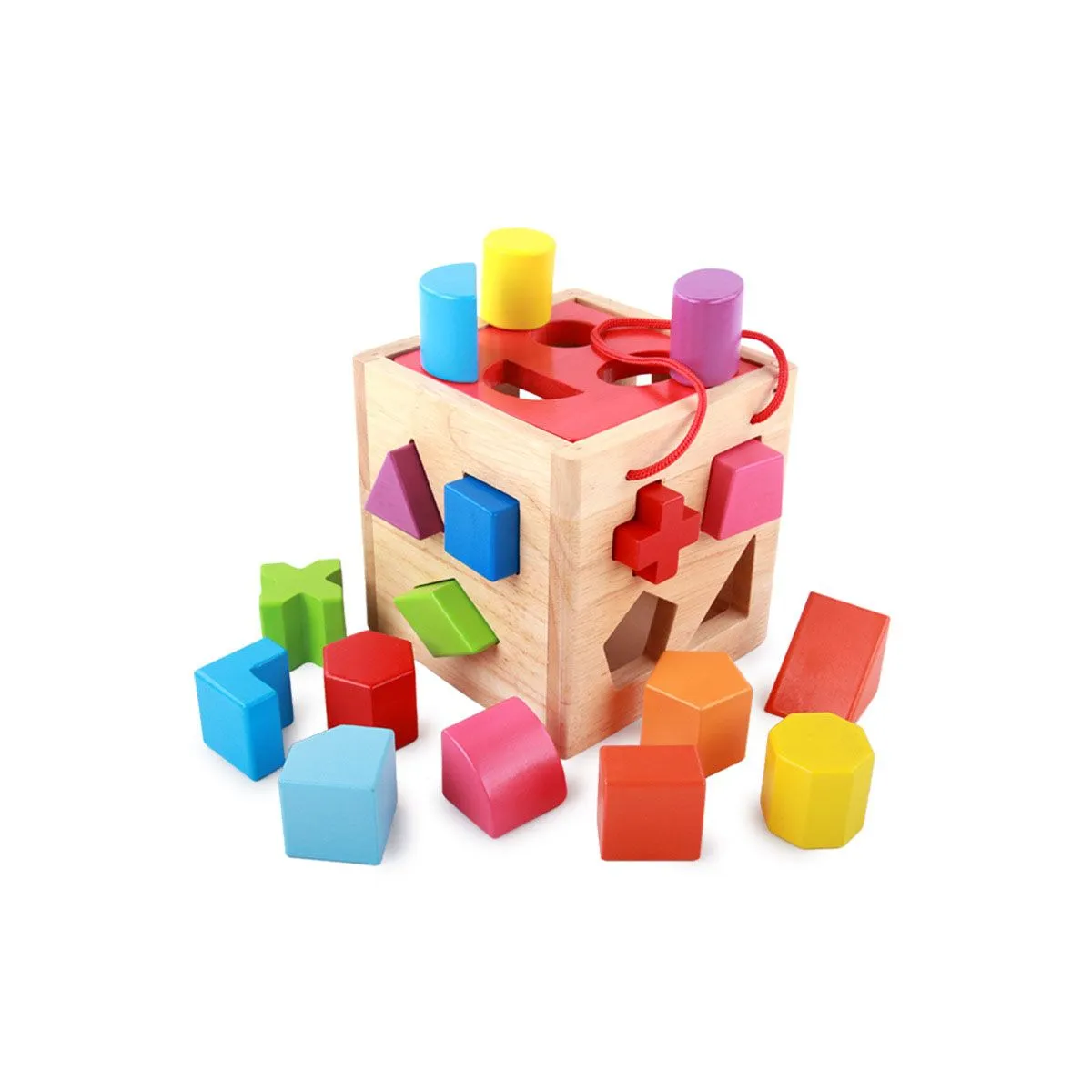 QKTNIUBI Children's Early Education 17-Hole Intelligence Box