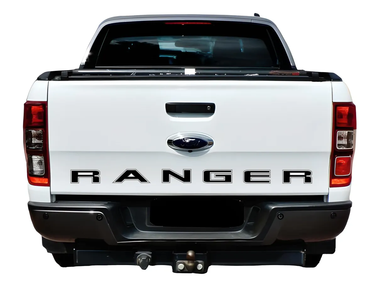 Tailgate Sticker Compatible with Ford Ranger Multiple Colors - Black and Silver