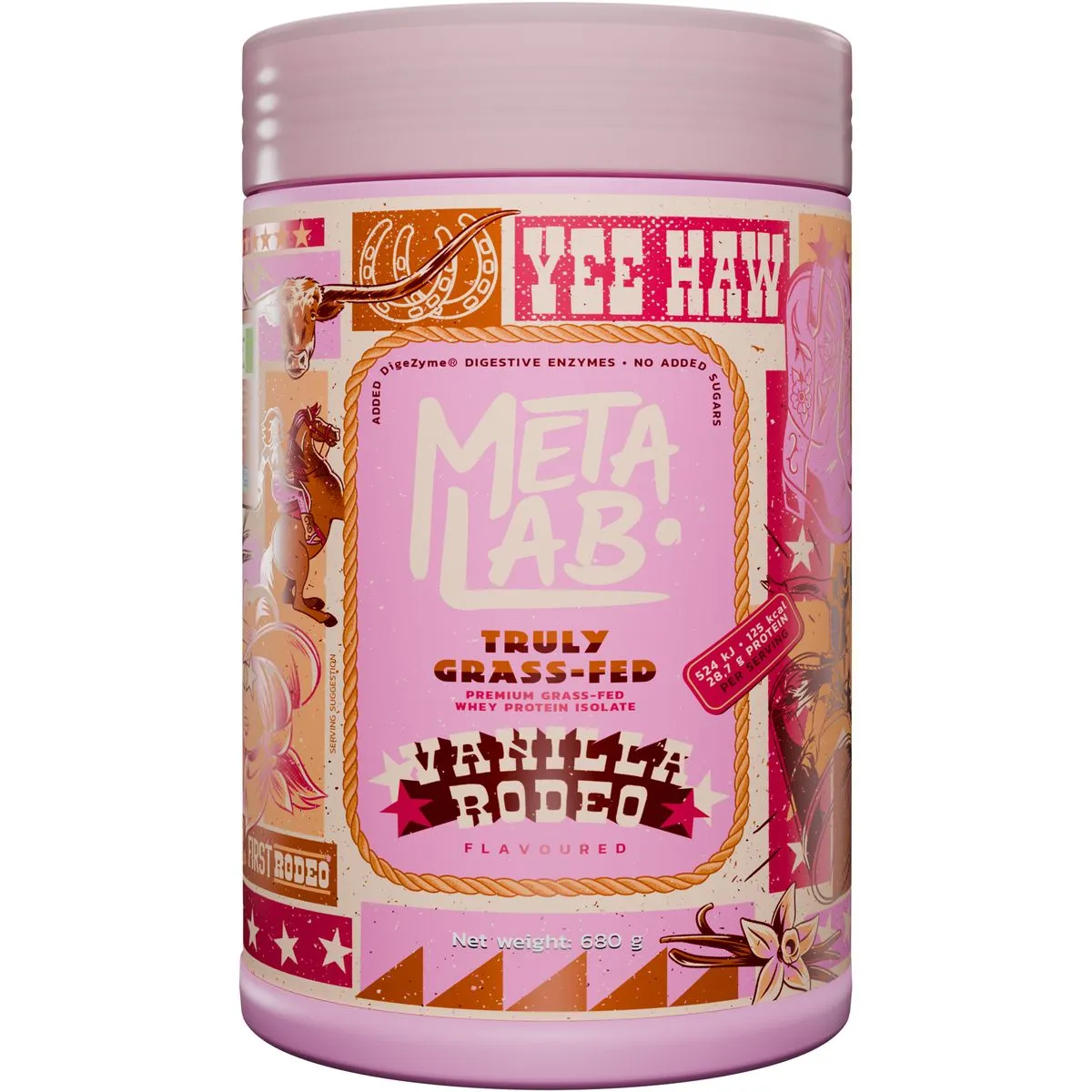 METALAB Truly Grass Fed Premium Whey Protein Isolate (680g) - Vanilla Rodeo