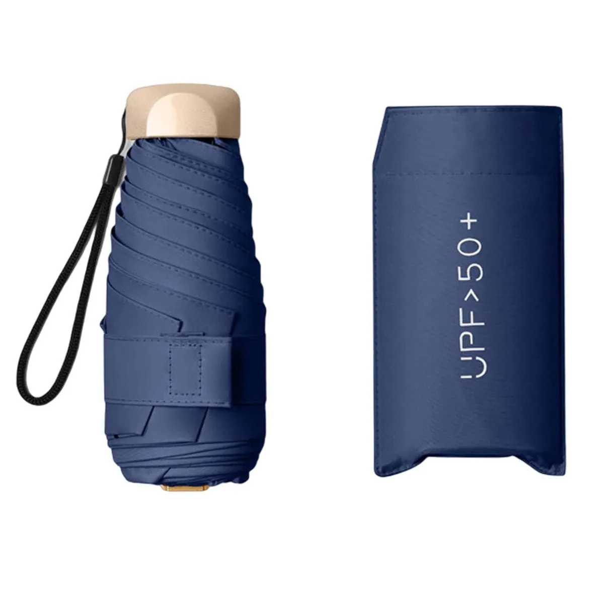 Lightweight Mini Folding Umbrella - Blue