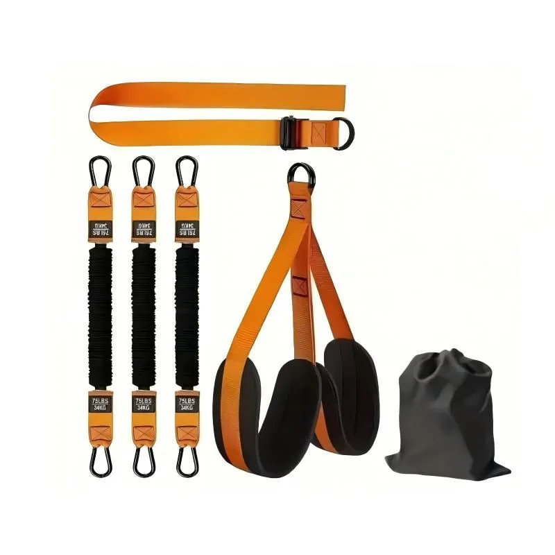 Adjustable Pull Up Heavy-Duty Resistance Bands-225 Pounds,Orange,with a Bag