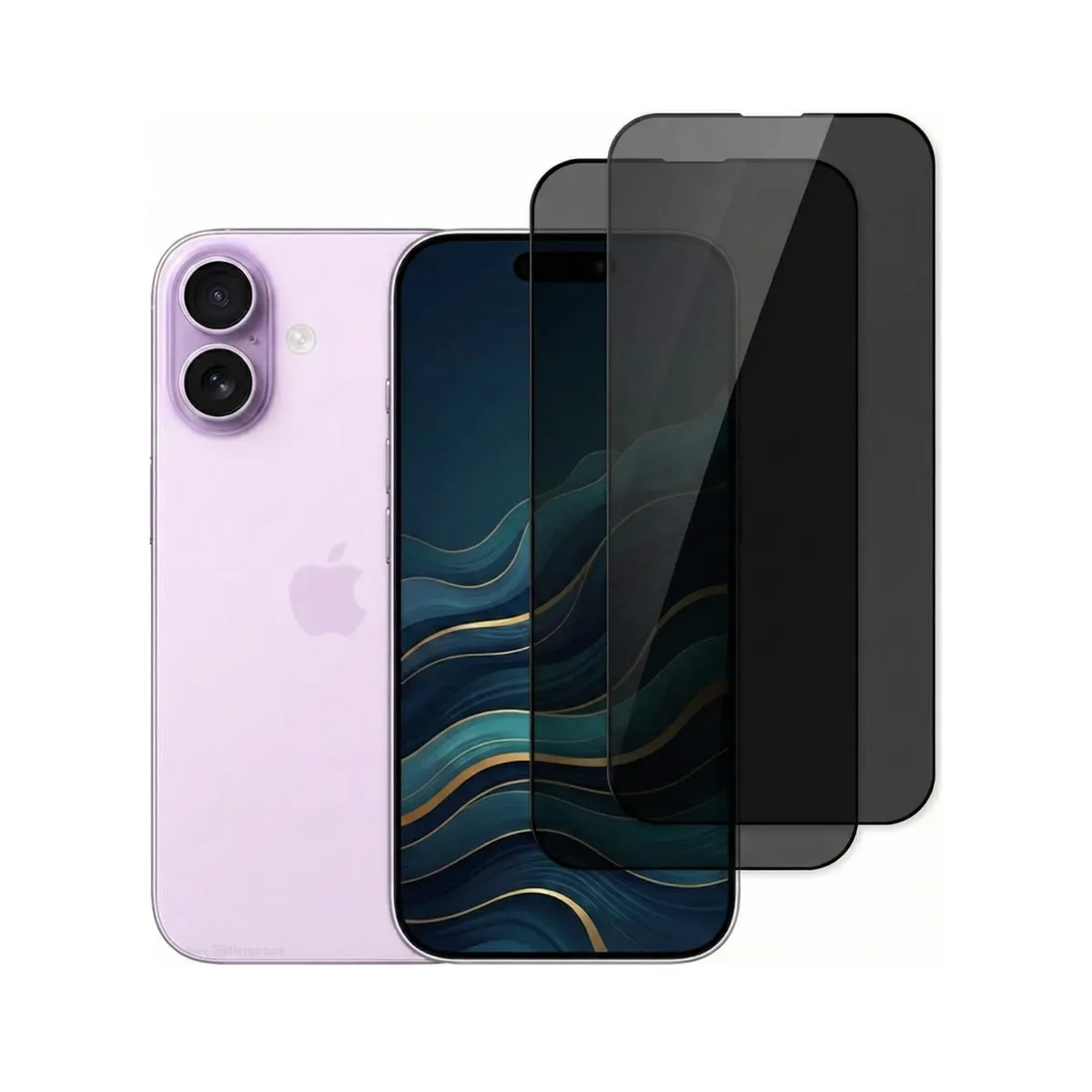 Premium Screen Protector compatible with iPhone 17 - [2-Pack] - Black