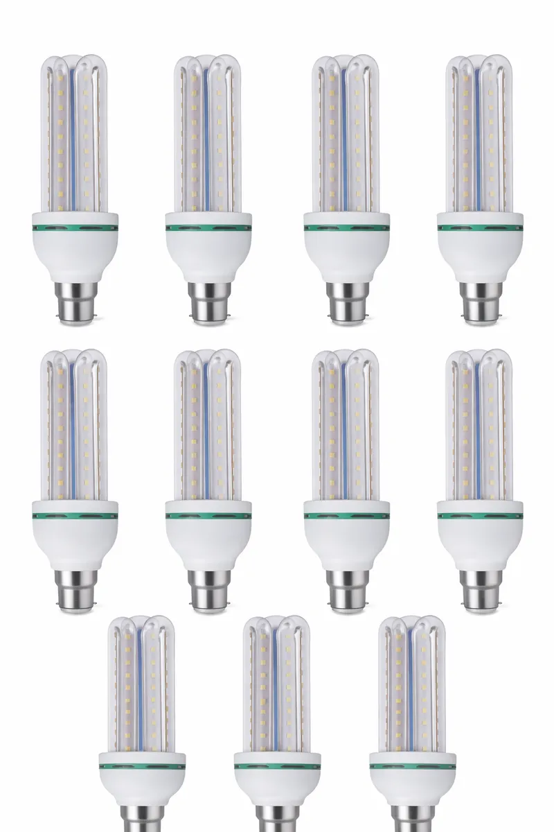 9W LED CFL Bulb Bayonet Energy Saving Light Pack of 10